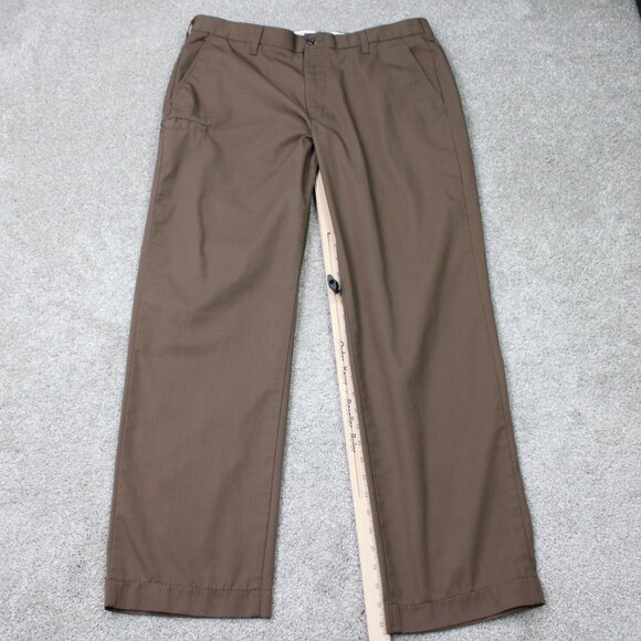 WearGuard UPS Work Pants Men 38x32 Brown Flat Front Utility Cargo Uniform Chinos - Picture 3 of 14